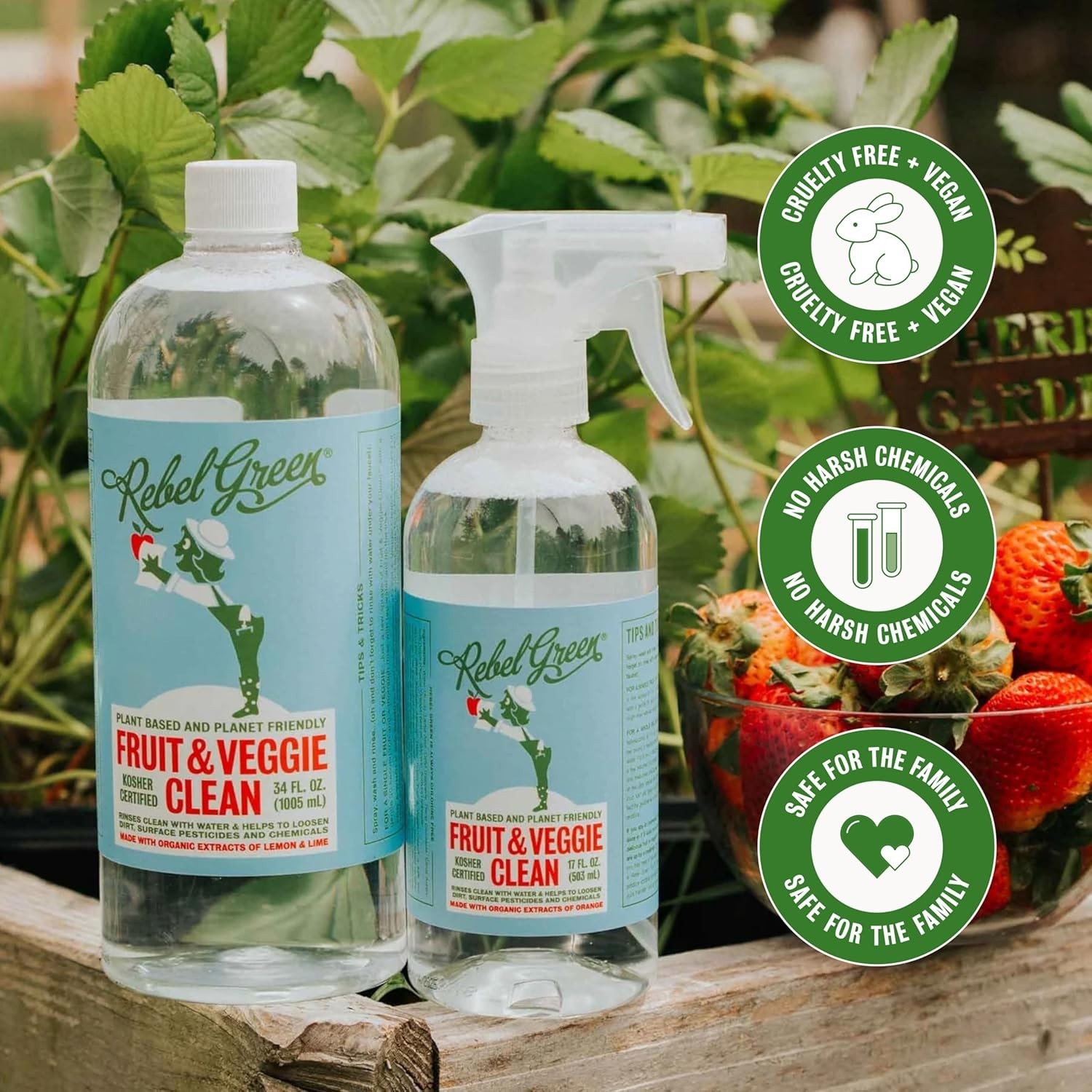 Natural Plant-Based Produce Cleaner, 34oz Refill