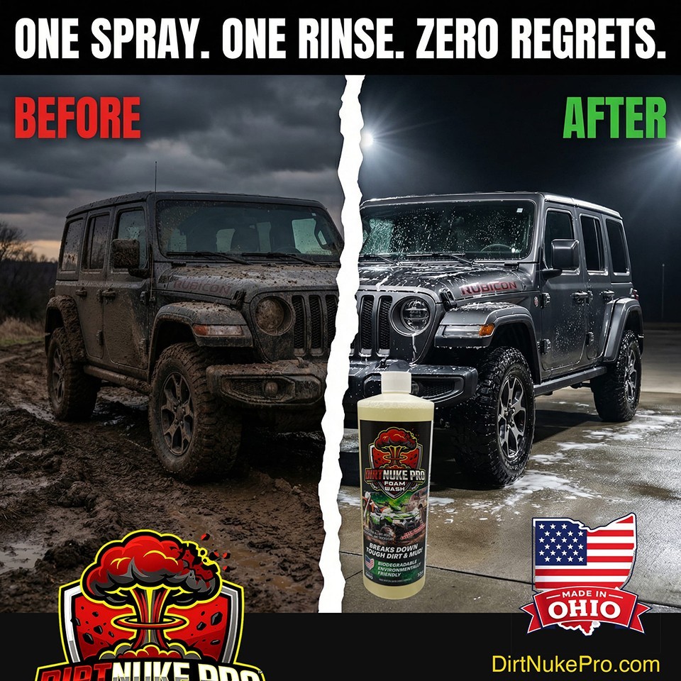 DirtNuke Pro Off-Road Wash Foam Cleaner 32oz for Dirt Bikes ATVs Trucks