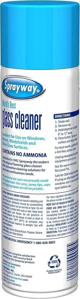 24 Pack Sprayway Glass Cleaner, 19oz FREE SHIPPING