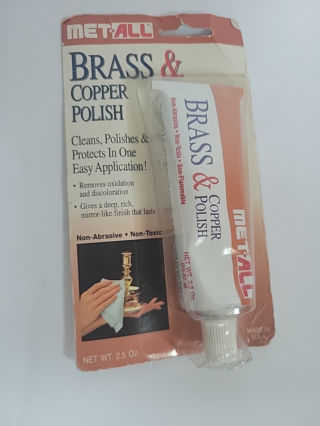 Met-All Brass & Copper Polish 2.5 oz. Tube New in Package NOS