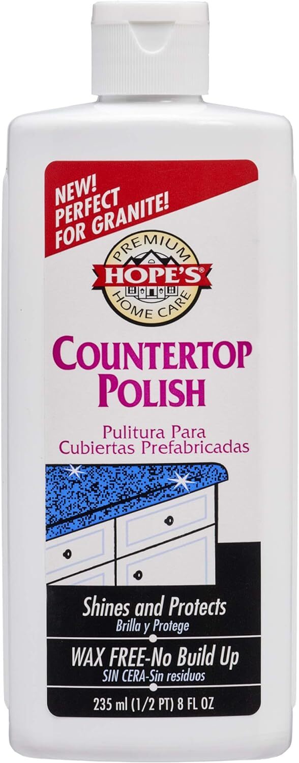 Hope’s Premium Home Care Countertop Restoration Polish and Protector, Granite,