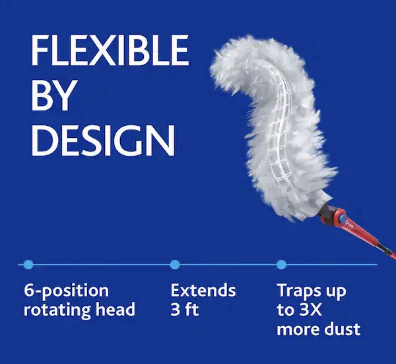 Flex and Catch Heavy Duty Dusting Kit Extendable Handle 3 ft w/ 5 Refills