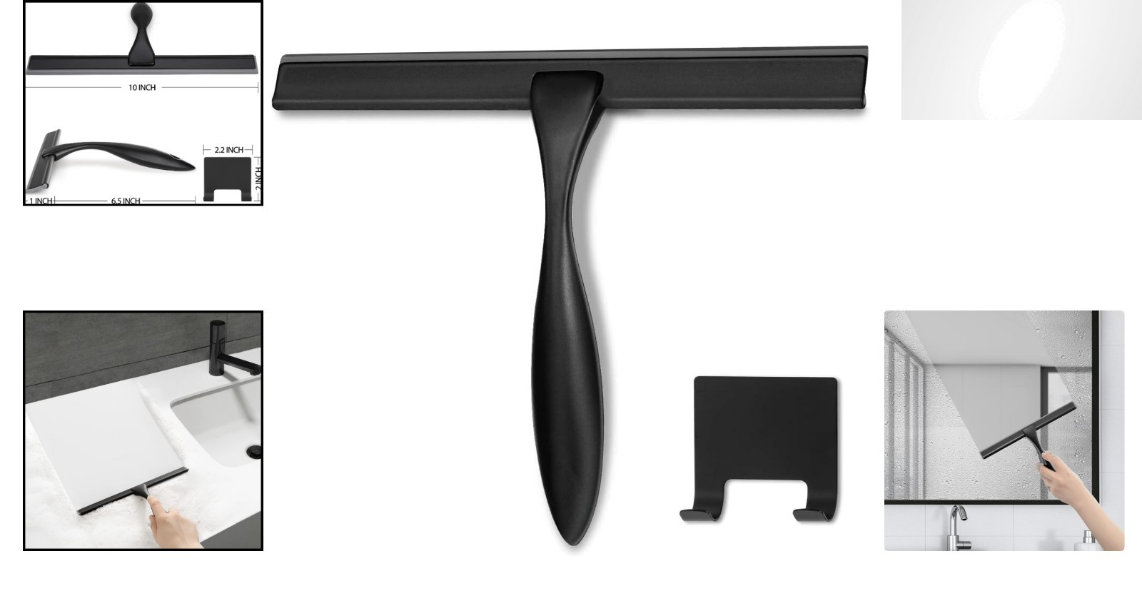 All-Purpose 10-Inch Squeegee with Rubber Blade – Effortless Streak-Free Shine