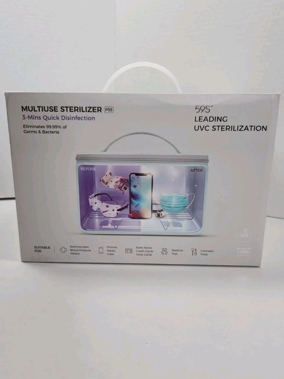 59S Multiuse Sterilizer 3 Minute Quick Disinfection UVC Sterilization Bacteria