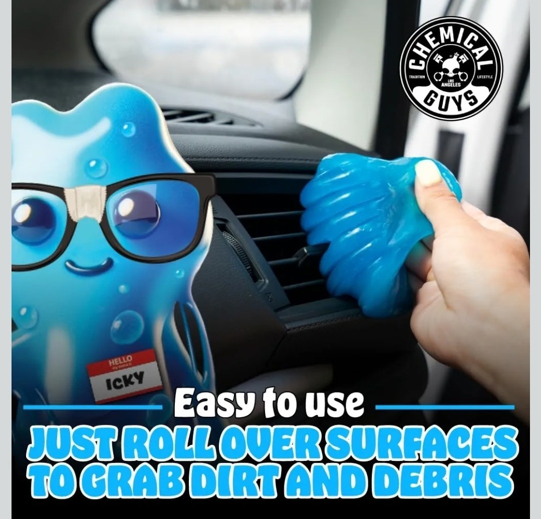 Chemical Guys Sticky Icky Car Cleaning Gel, Green Apple, Interior Car Cleaner, R