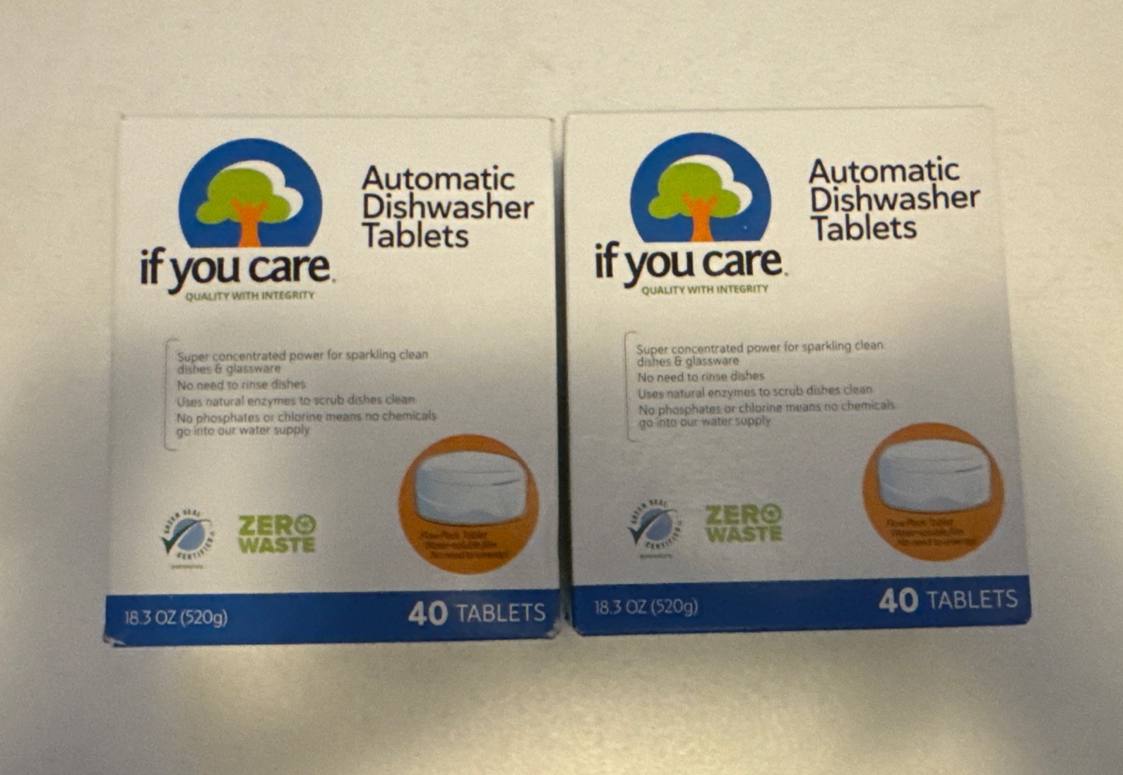 (2x) If You Care Automatic Dishwasher Tablets (40 Count Each, 80 Total)