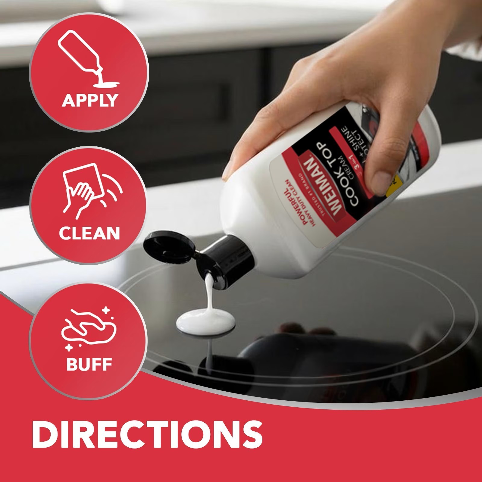 Weiman Cooktop Cleaner & Polish Cream 15 oz – Glass Ceramic Induction Surfaces