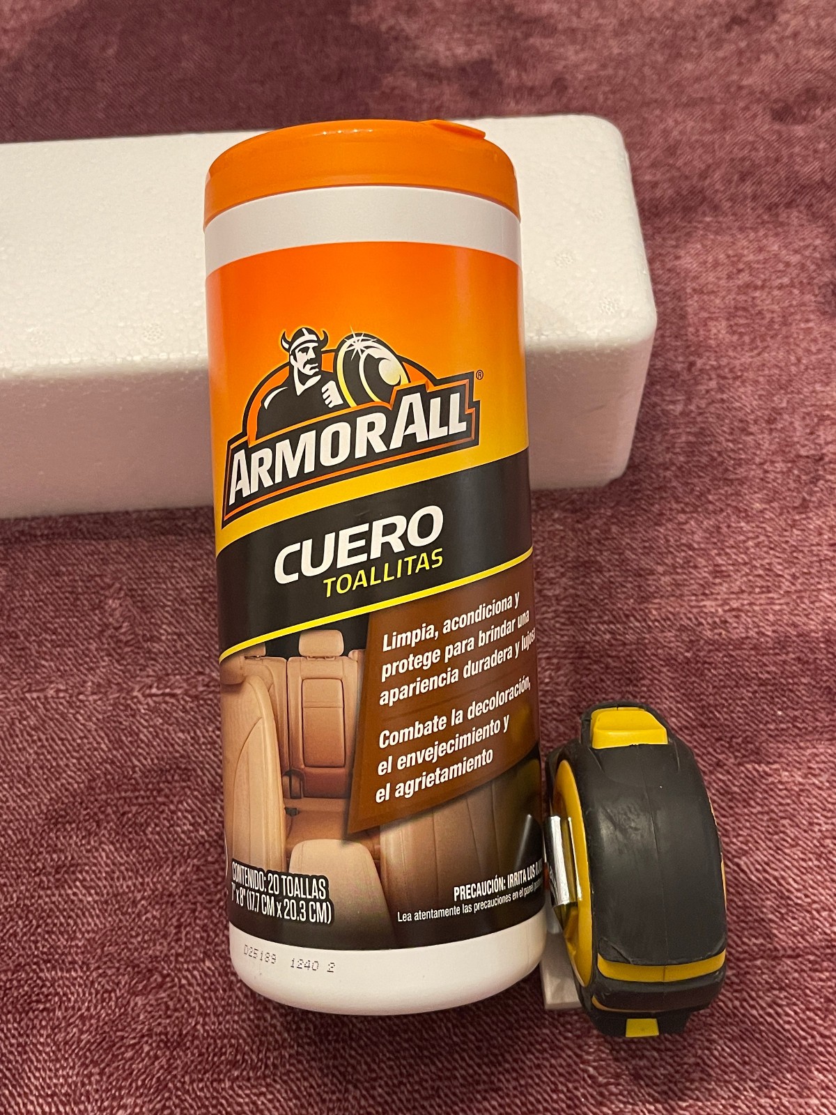 Armor All Leather Wipes 20 Pack Cuero Toallitas Cleansing Conditioning Protect