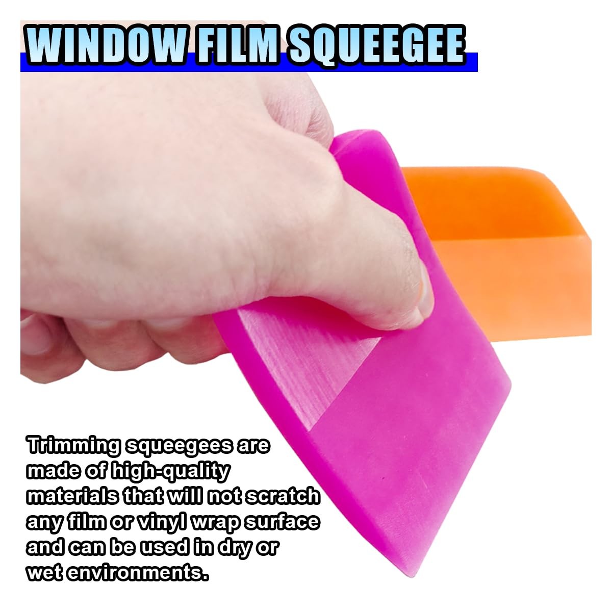 2PCS Car PPF Squeegee, TPU Soft Rubber AntiScratch Vinyl Wrap Window Tint Too…