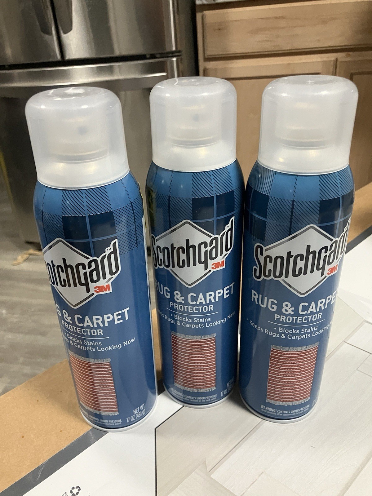 Scotchgard Rug & Carpet Protector – Blocks Stains – 17 Oz – SET OF 3 – NEW!