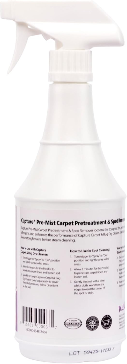 Capture Carpet Pre-Spray 24oz – Non-Toxic Stain Eliminator for Rugs & Upholstery