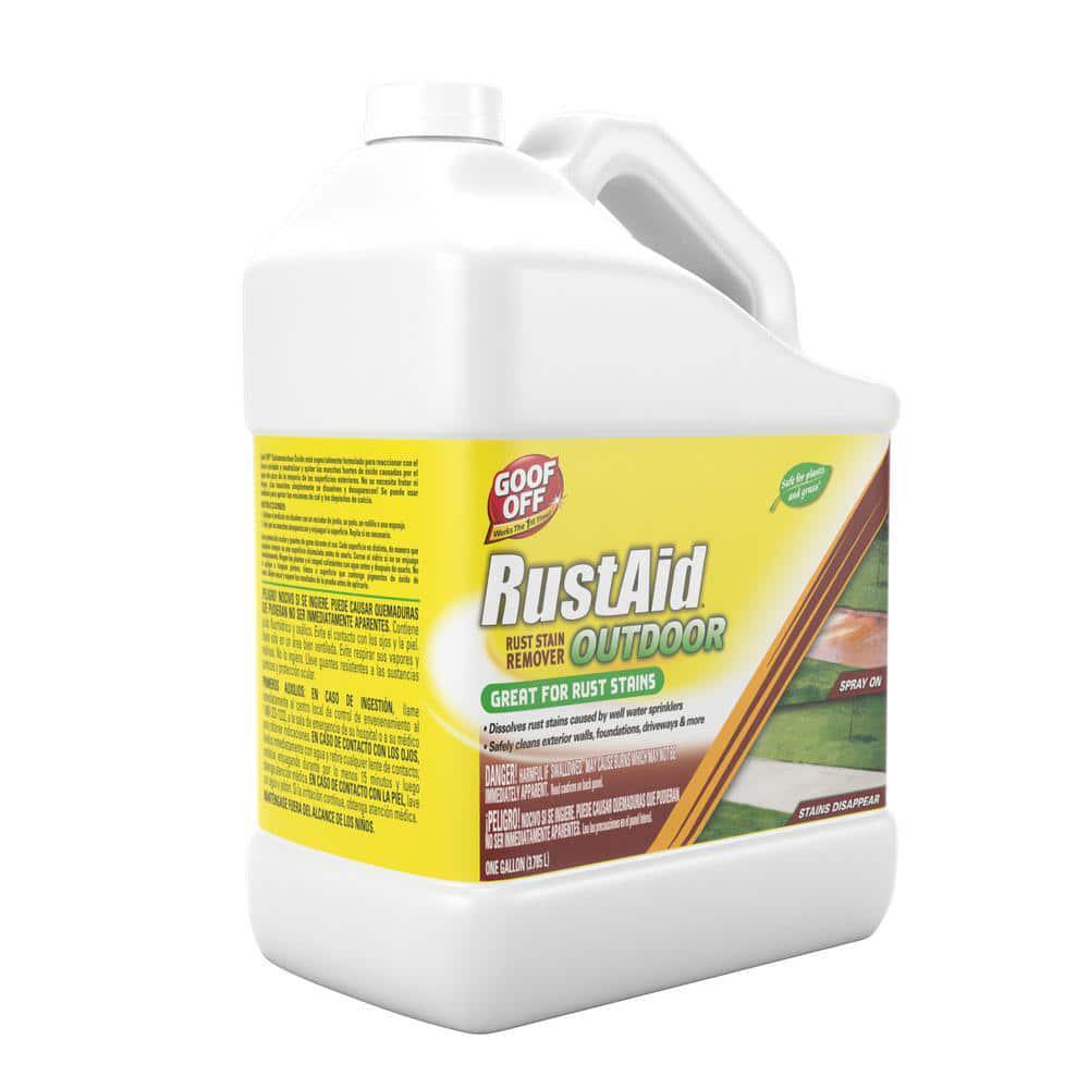 Goof Off 1 Gal. RustAid Outdoor Rust Stain Remover Spray Concrete Wood Vinyl