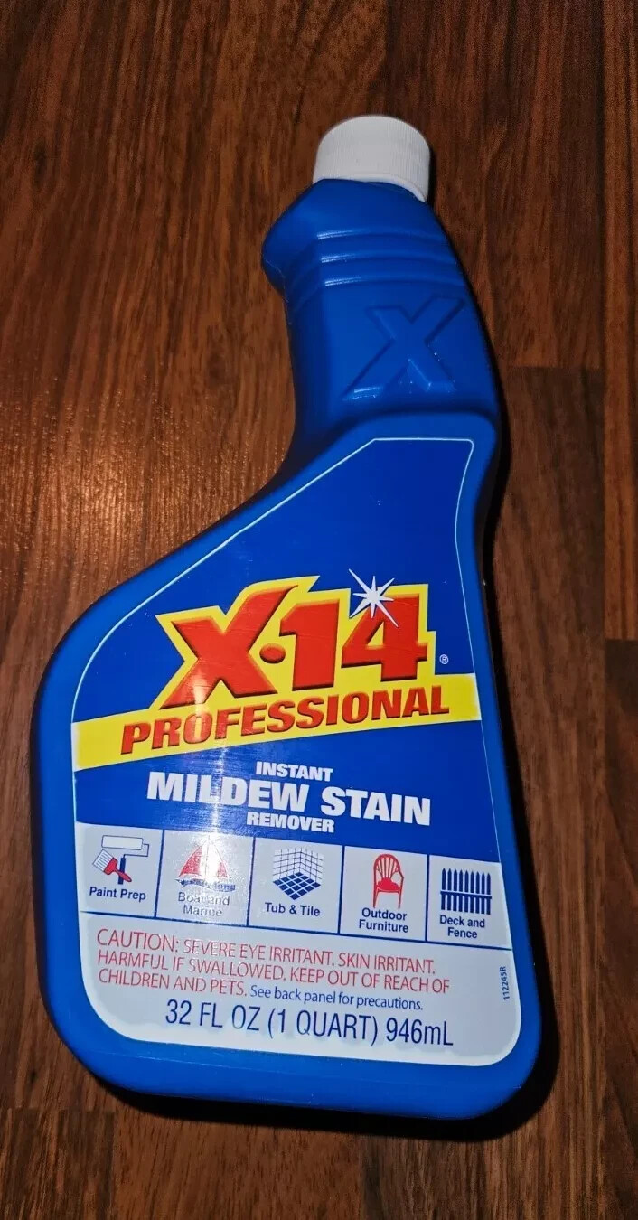 NEW X-14 Professional Instant Mildew Stain Remover 32 oz 1 Quart REFILL BOTTLE