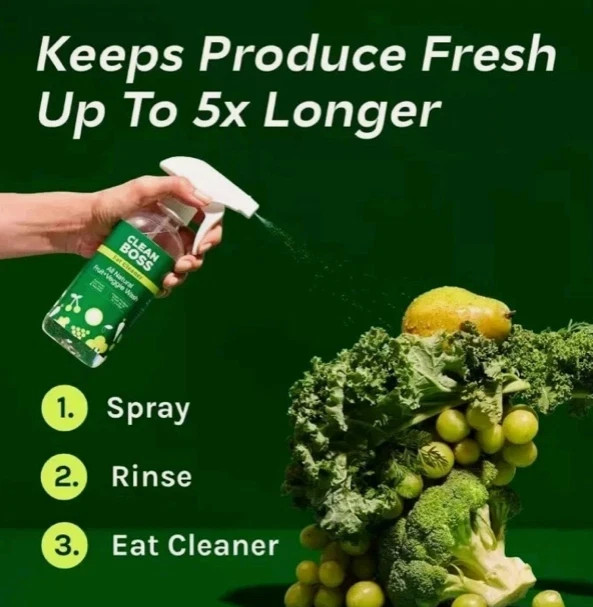 #JOY CleanBoss Eat Cleaner Fruit & Veggie Natural Wash & Preserver 12 oz, 2 Pack