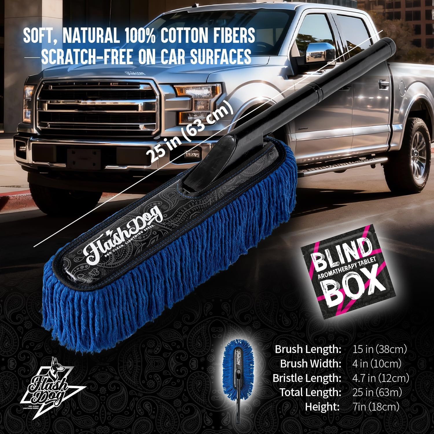 Car Duster Exterior Scratch Free, Waterless Cleaning Brush for Car Truck RV Boat