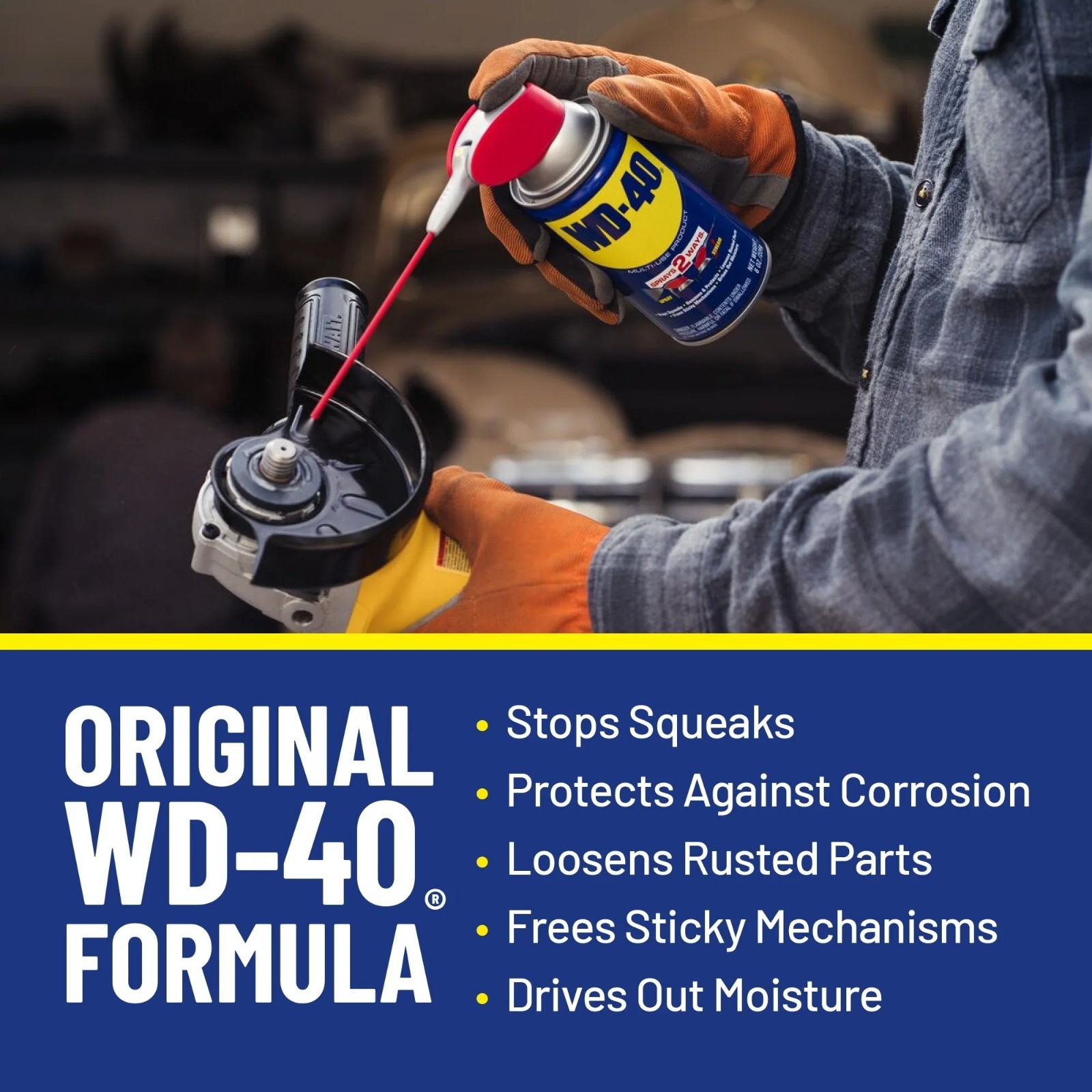 (2 Pack) WD-40 Multi-Purpose Lubricant Spray Smart Straw 8 oz Rust Protector