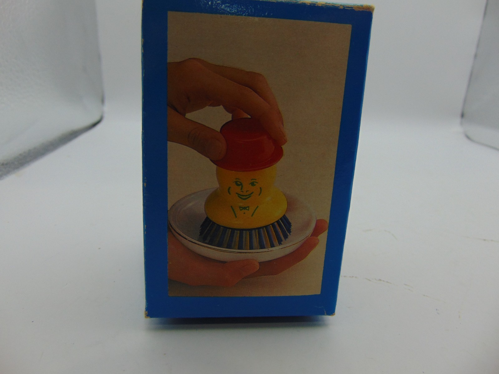 Mr. Scrub Refillable Pan Cleaner Scrubber Red Hat Yellow Face Taiwan Vintage
