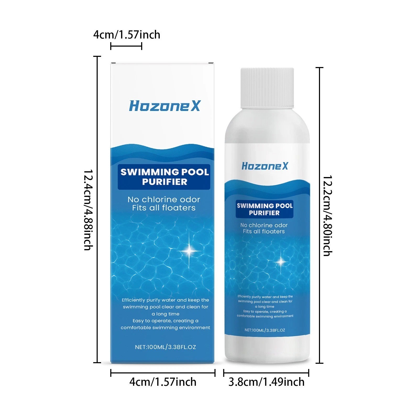 Swimming Pool Purifier Liquid Clears Cloudy Water for Inground & Above Pools