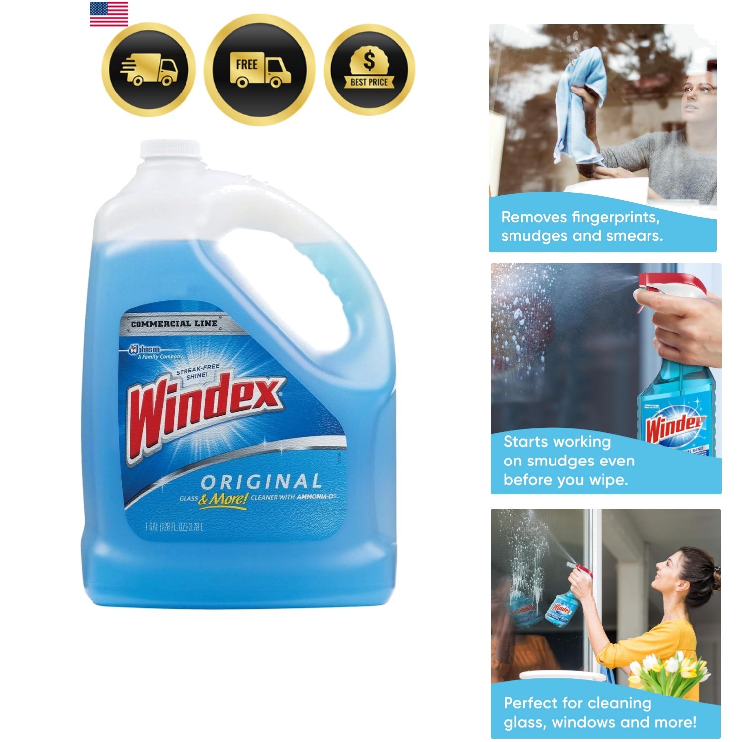 1 Gallon Refill, Glass Cleaner Refill Refill 1 Gallon