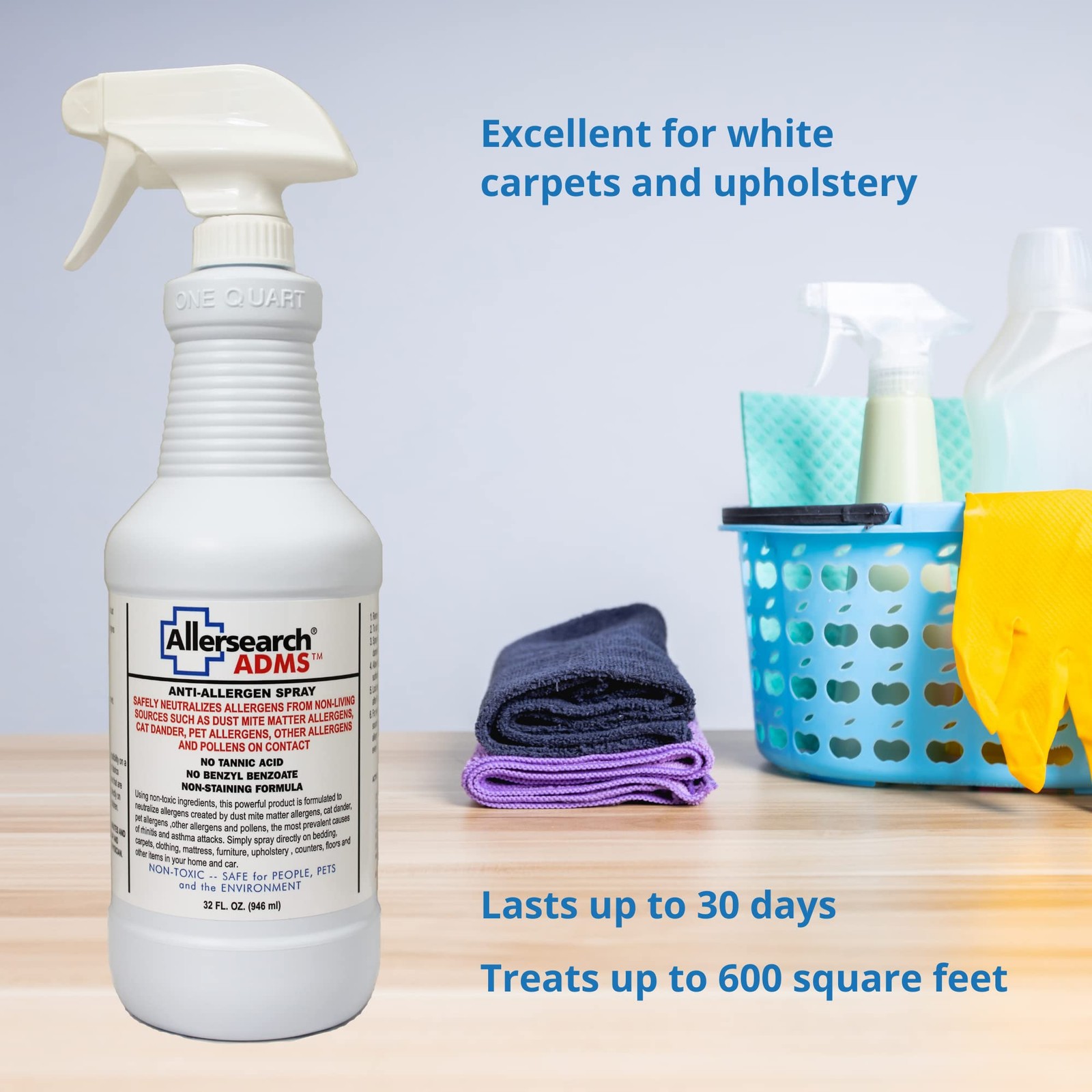 Allersearch ADMS Anti-Allergen Spray 32 32 Fl Oz (Pack of 1), Ivory