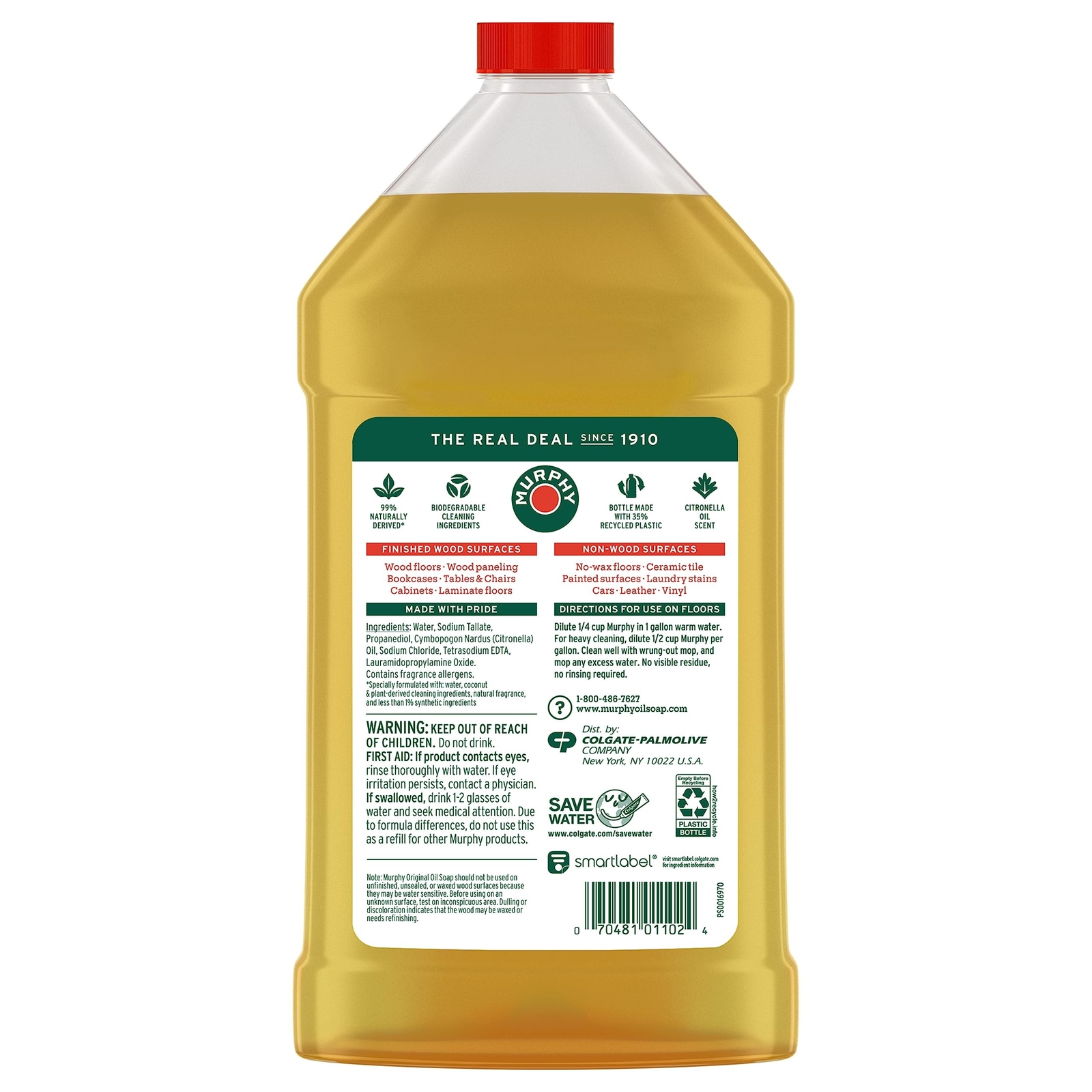 Murphy Oil Soap Wood Cleaner, 32 Fluid ounce (Pack of 3) 32 Fl Oz (Pack of 3)