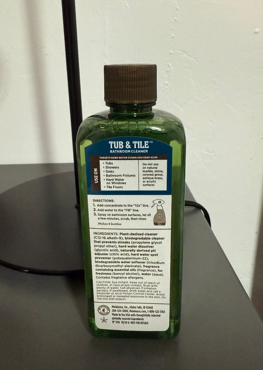 Melaleuca Ecosense TUB & TILE 12x Super Concentrated Bathroom Cleaner 8 oz new