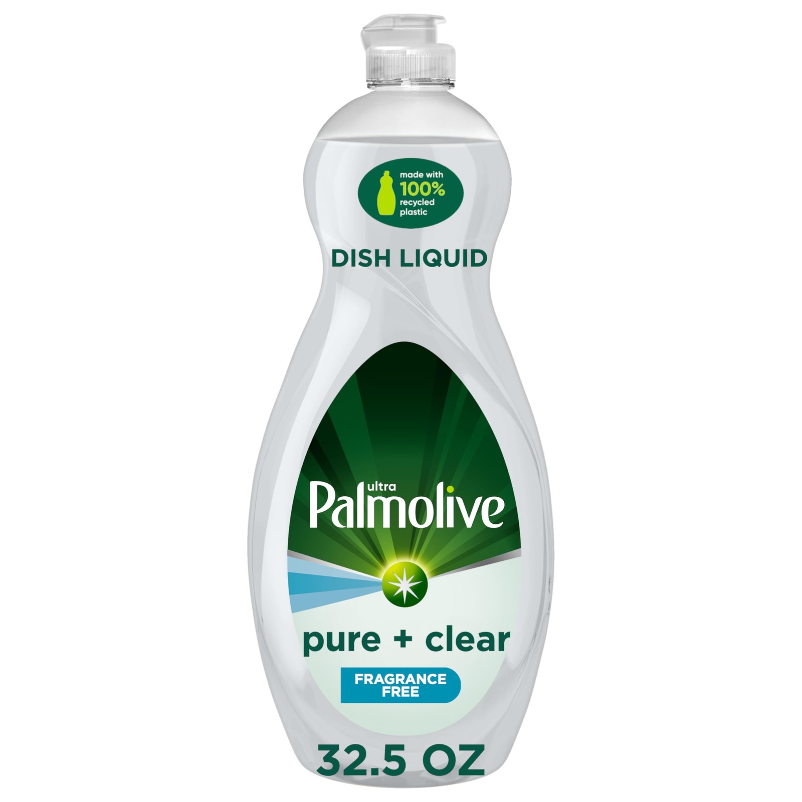 Palmolive Ultra Dishwashing Liquid Dish Soap Pure Clear Fragrance Free 32.5