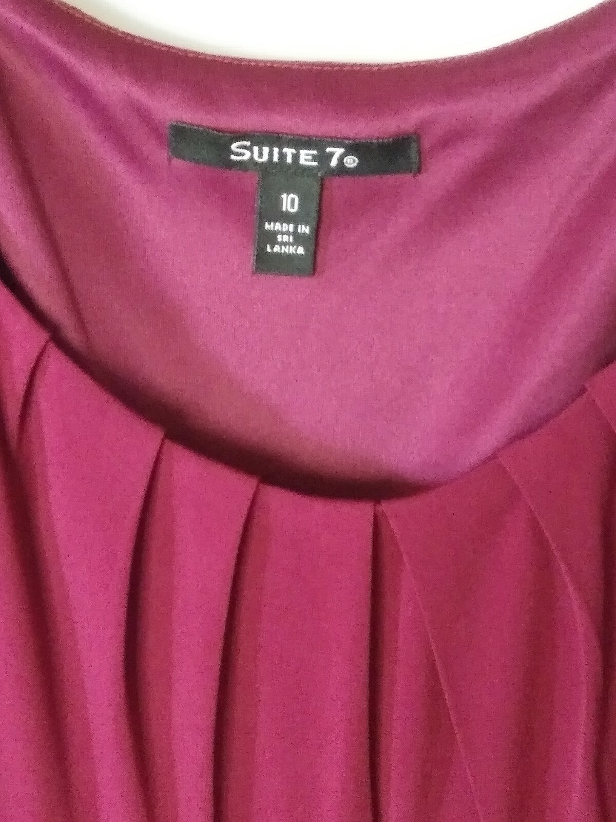 SUITE 7 FLARE & FIT STRETCH DRESS COLOR MERLOT WINE SIZE 10 NWT STYLE #L3D62M-KH