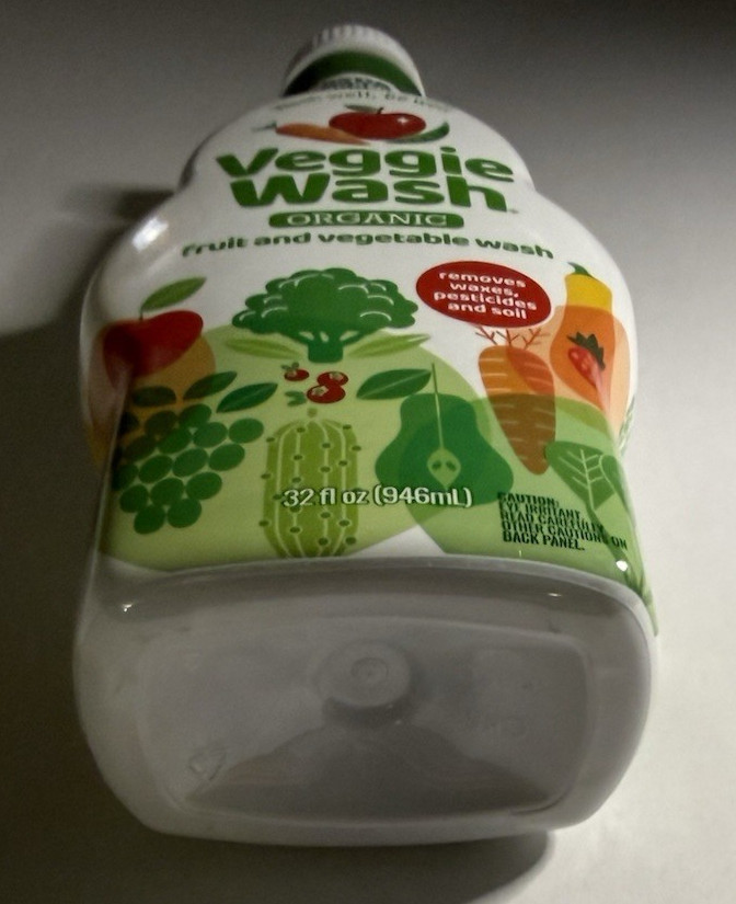 Veggie Wash Organic Fruit and Vegetable Wash Soaker, 32 Fluid Ounce