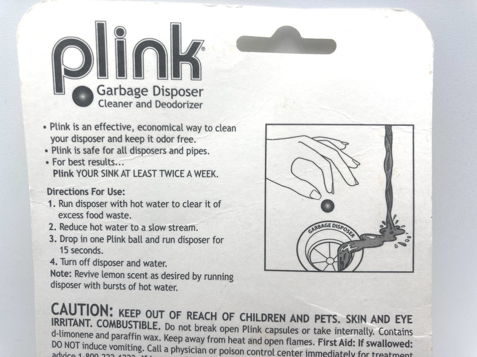Plink Lemon Scent Garbage Disposal Sink Cleaner Deodorizer