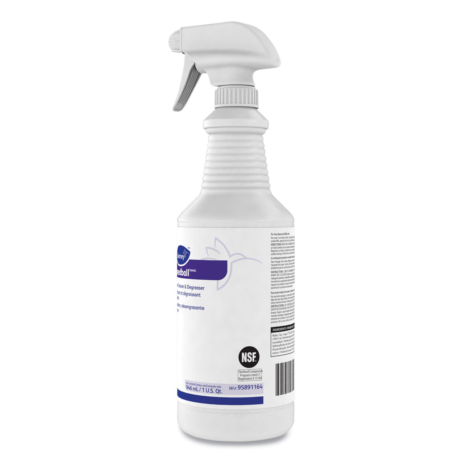 Diversey? Speedball 2000 Heavy-Duty Cleaner, Citrus, Liquid, 1qt. Spray Bottle,