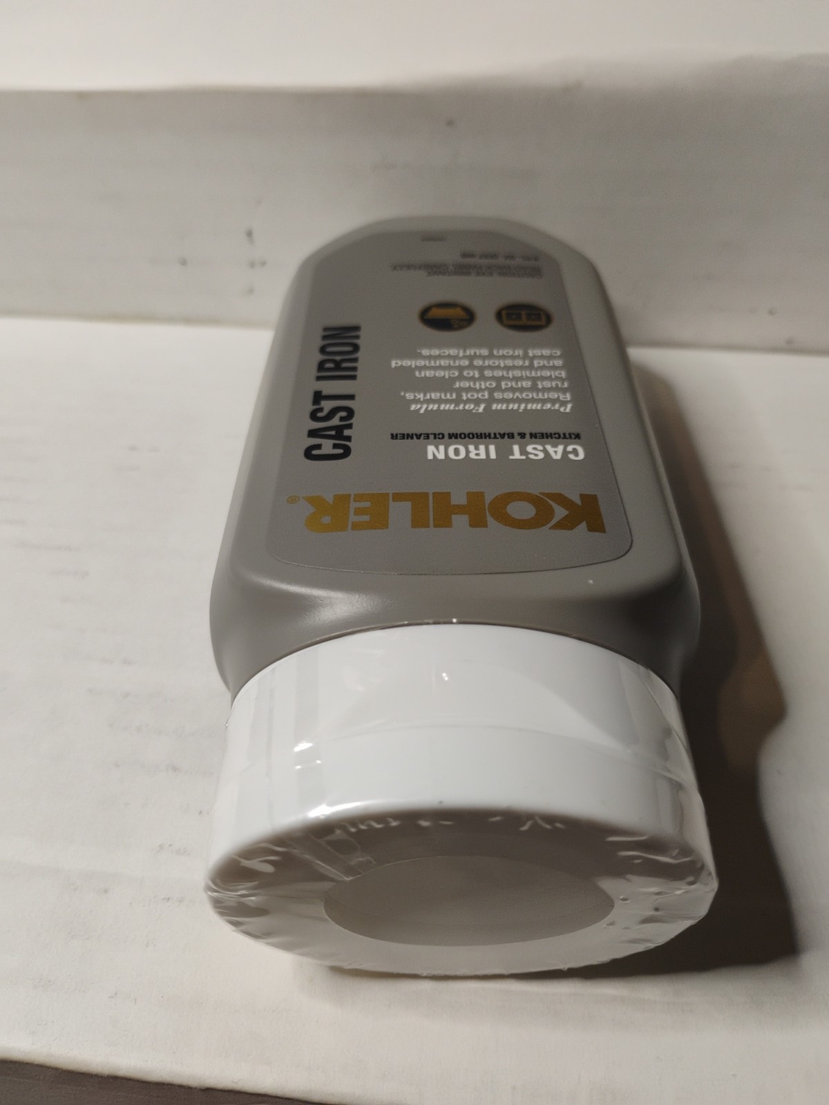 KOHLER K-23725-NA Cast Iron Cleaner, for Kitchen and Bathroom, 8 Oz Bottle,