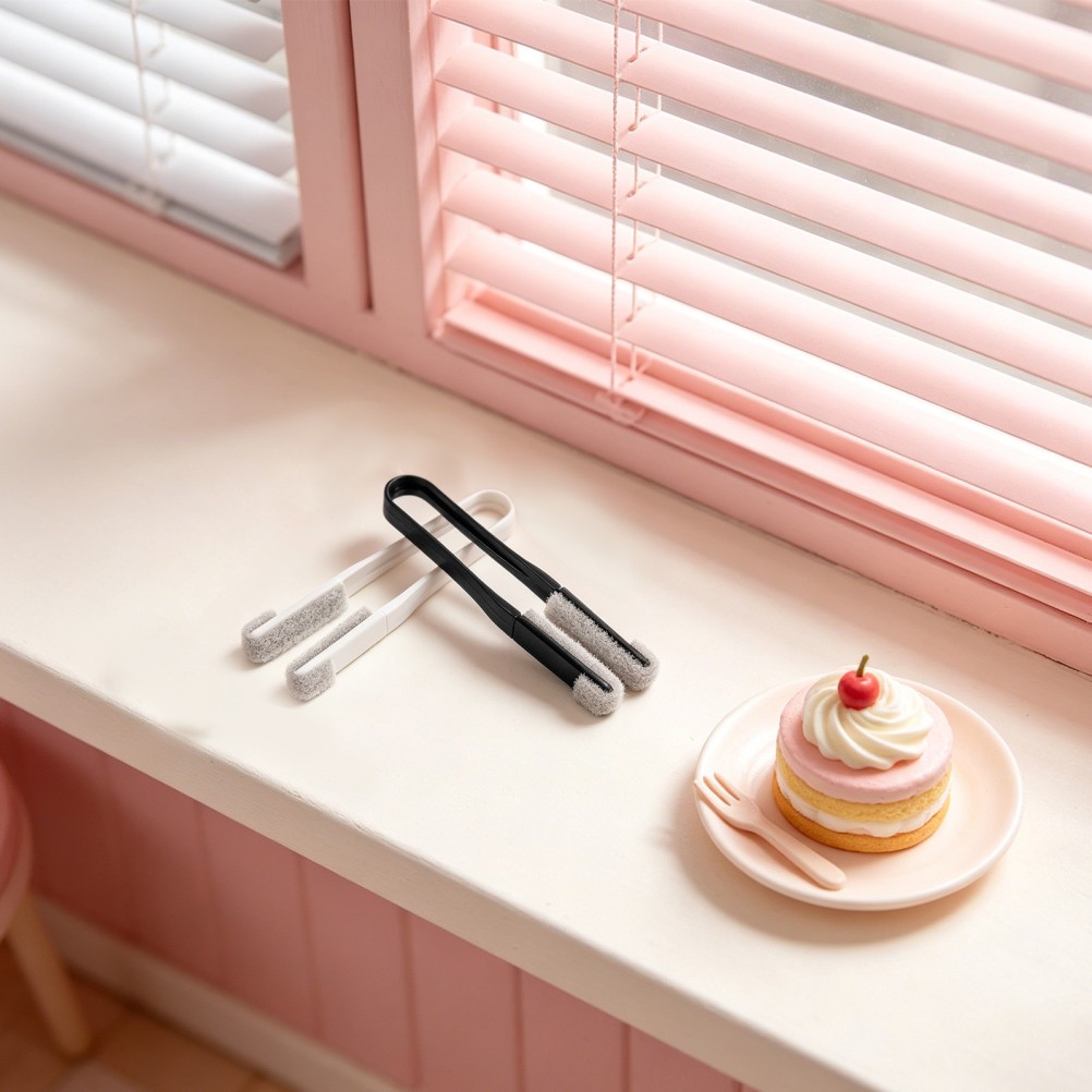 2Set Durable Blinds Cleaner Tool with Flexible Handle for Window Shutters