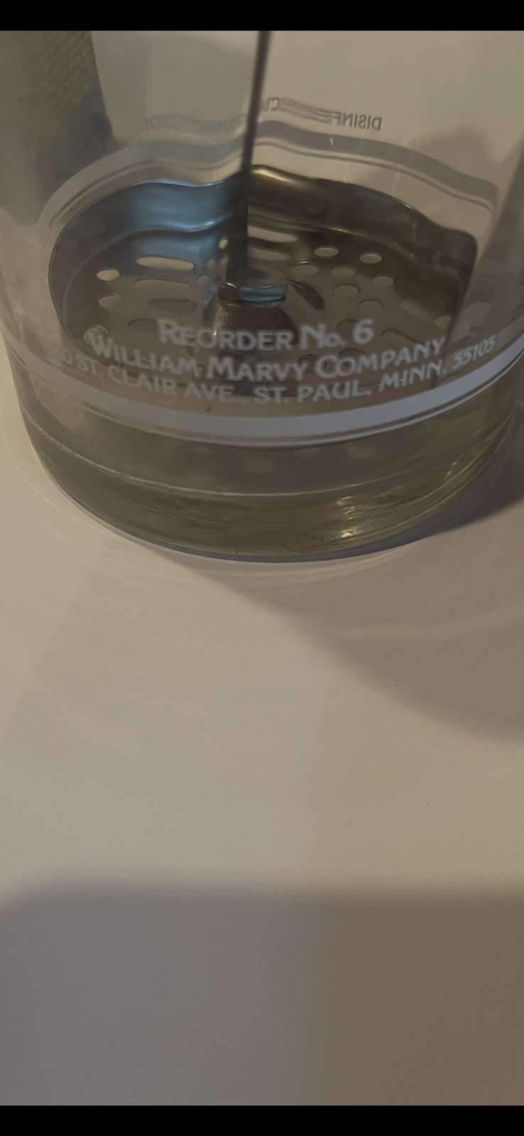 Marvy disinfectant hand sanitizer glass jar No. 6 cosmetologist barber