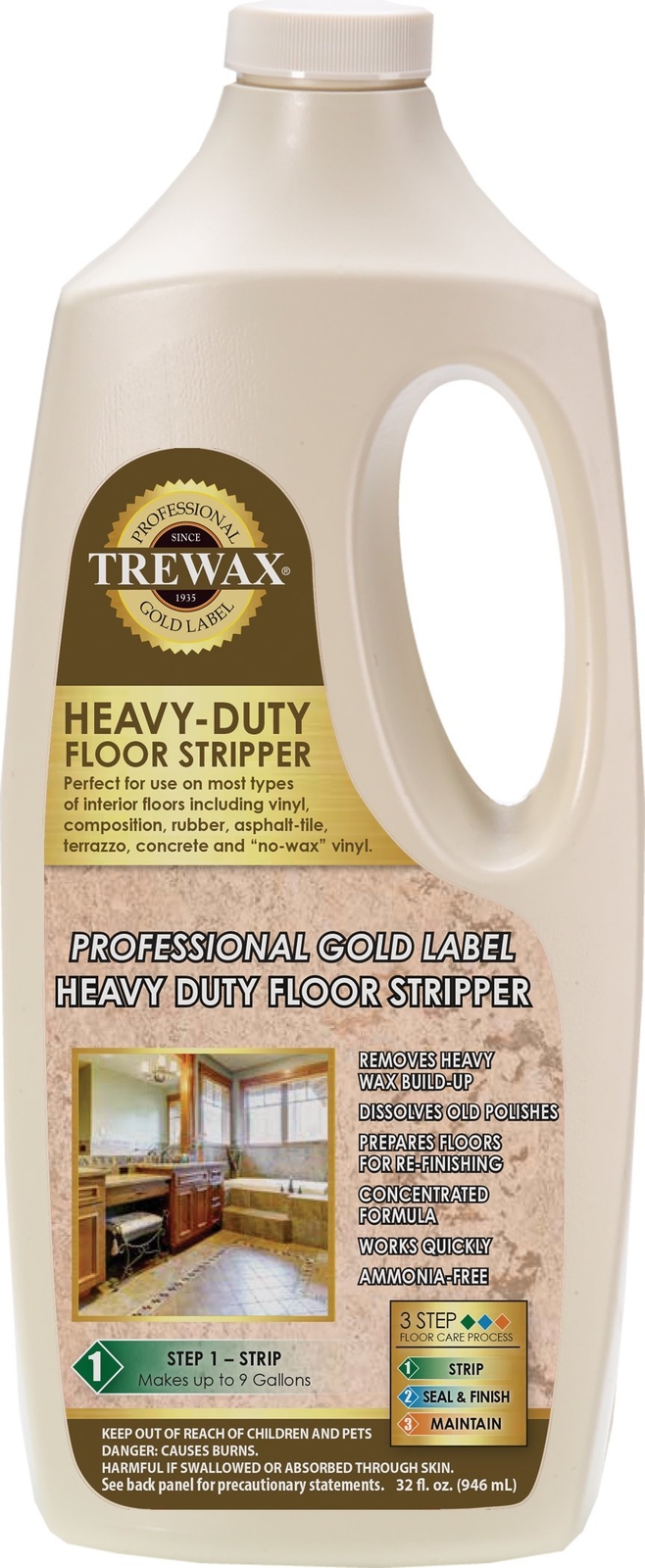 Professional Gold Label Heavy Duty Floor Stripper Floor Cleaner 32fluid Ounce