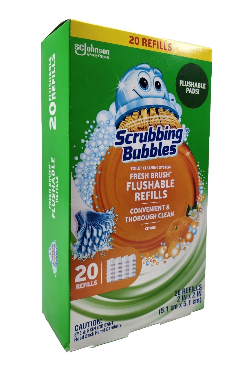 Scrubbing Bubbles Toilet Cleaning System Fresh Brush 20 Flushable Refills