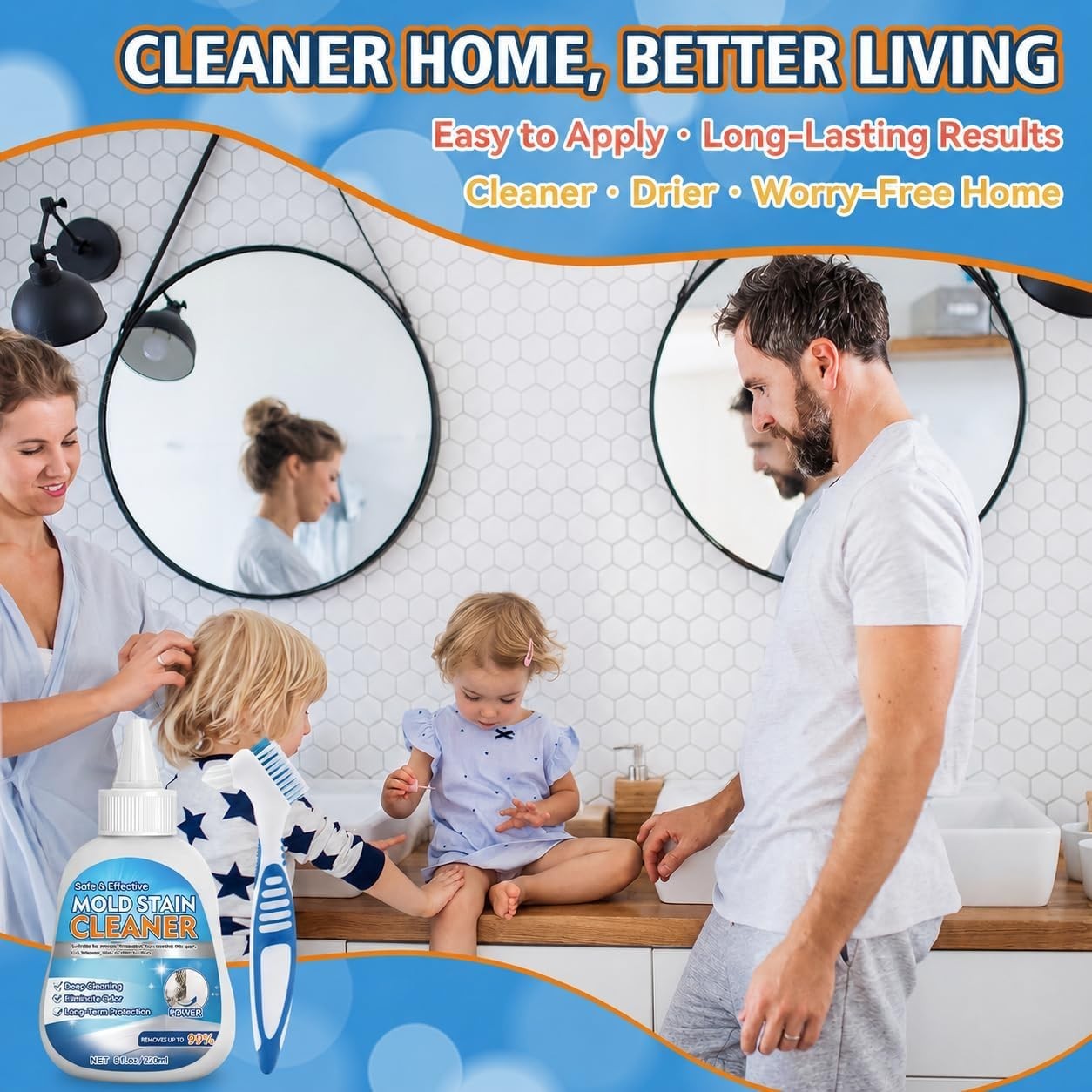 Household Stain Cleaner for Washer Seal | Reaches Crevices, Caulk Seams, Rubb…
