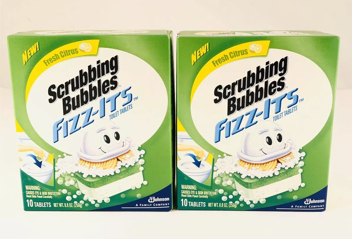 Lot Of 2! Scrubbing Bubbles Fizz-Its 10 Toilet Tablets Fresh Citrus Discontinued