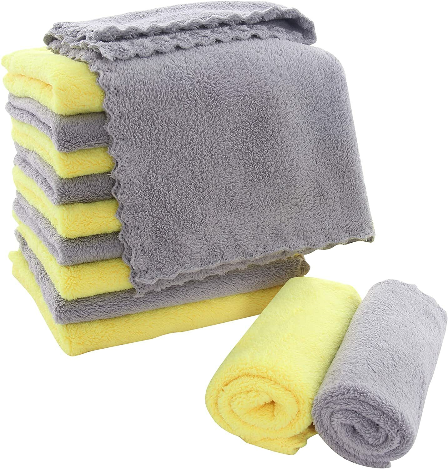 MOONQUEEN 12 Pack Microfiber Cleaning Cloth Lint Free Kitchen Dish 12″ x 12″ NEW