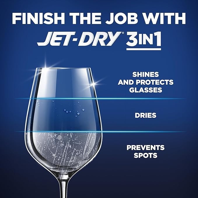 Jet-Dry Rinse Aid Dishwasher Rinse Agent & Drying Agent 845 Fl Oz Pac