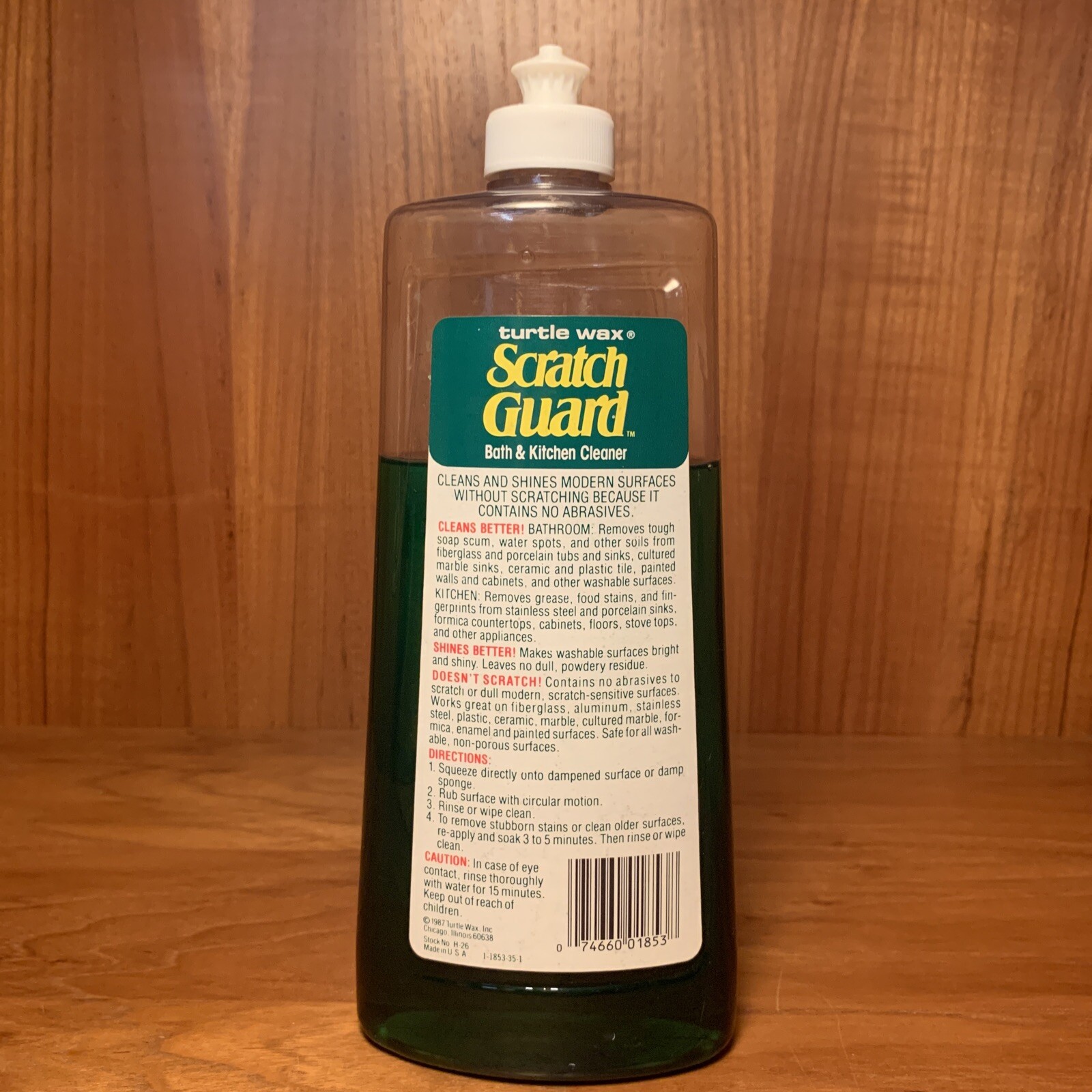 turtle wax SCRATCH GUARD Bath & Kitchen Cleaner VINTAGE 1987 Non Abrasive RARE