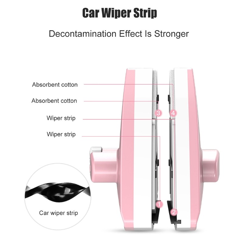 Window Cleaner Adjustable Glass Cleaning Brush for 5-30mm Double Side