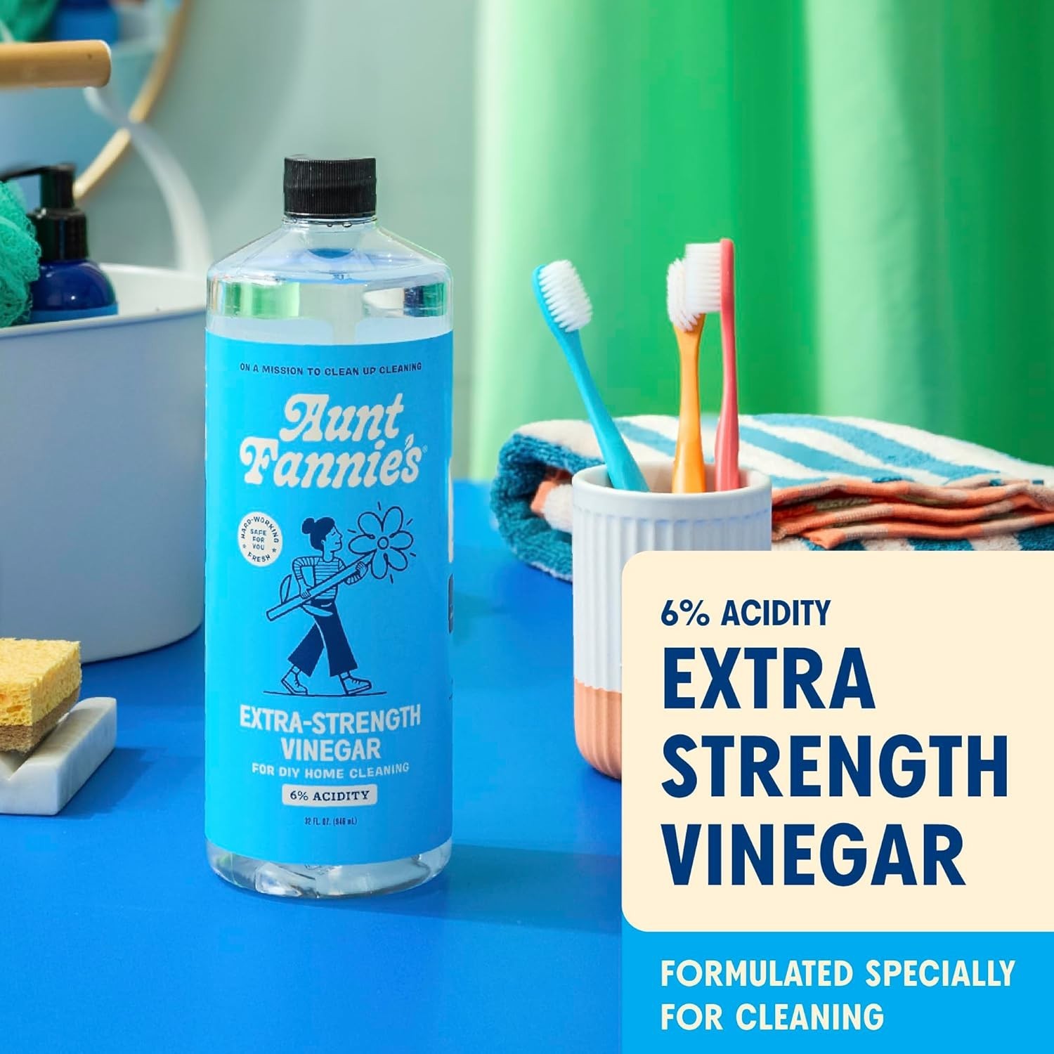 32 oz Extra Strength Cleaning Vinegar, Unscented Multipurpose Household Cleaner