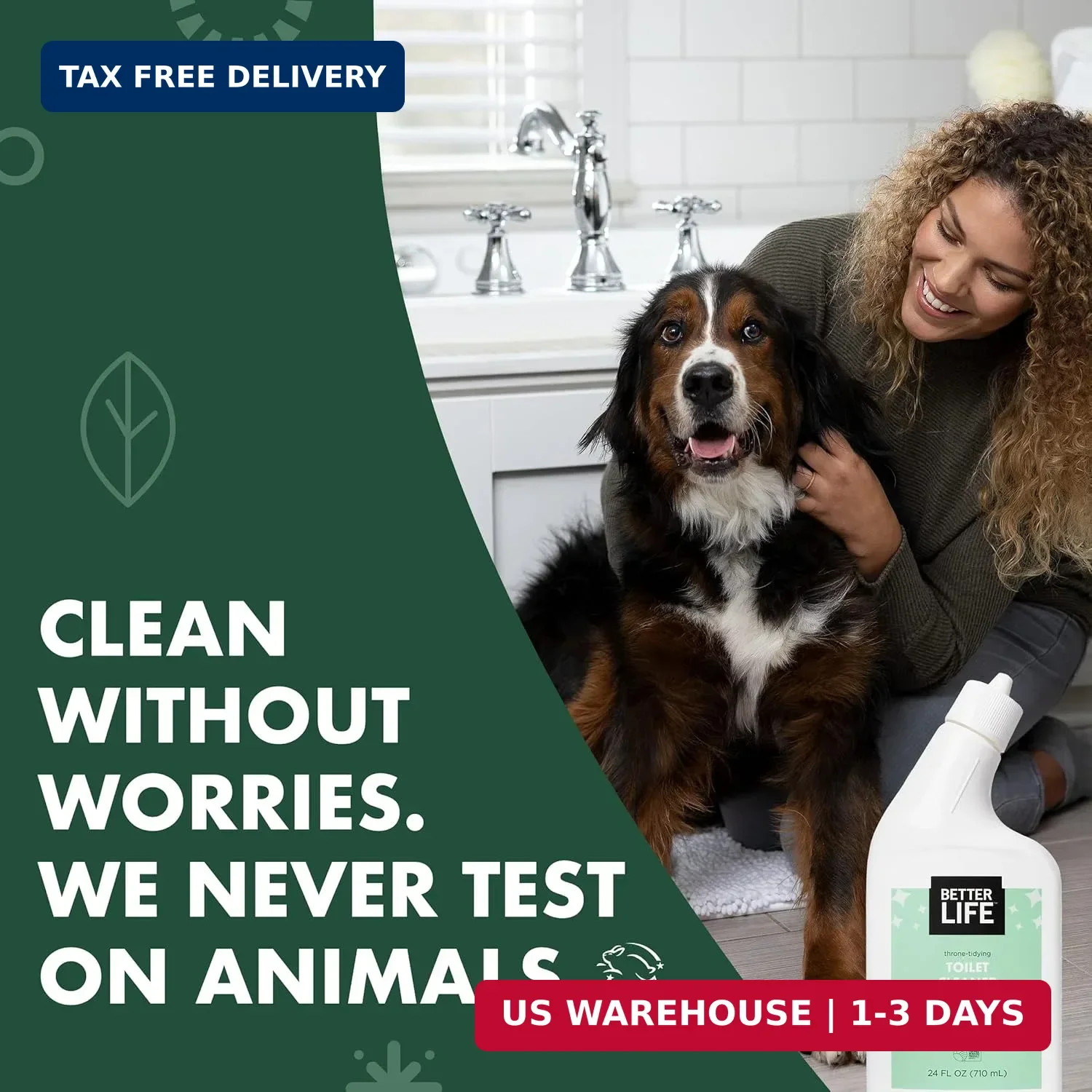 Better Life Toilet Bowl Cleaner, Plant-based, Stain & Odor Remover, Tea Tree & P