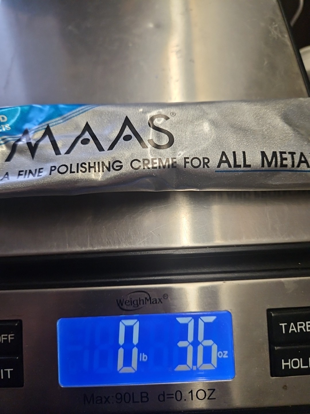 MAAS Concentrated A Fine Polishing Creme for All Metals 4 oz Partial Tube 3.6