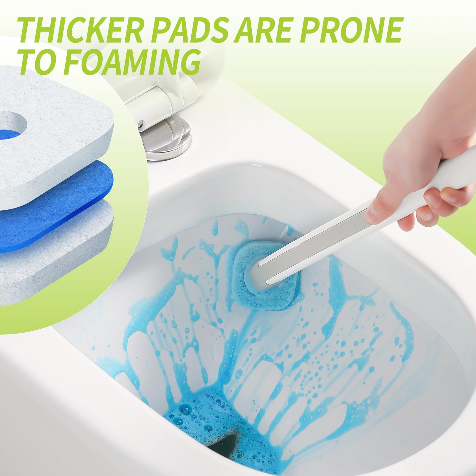 Toilet Bowl Cleaner Wand Refills Compatible with CLOROX, 21PCS Disposable Toi…