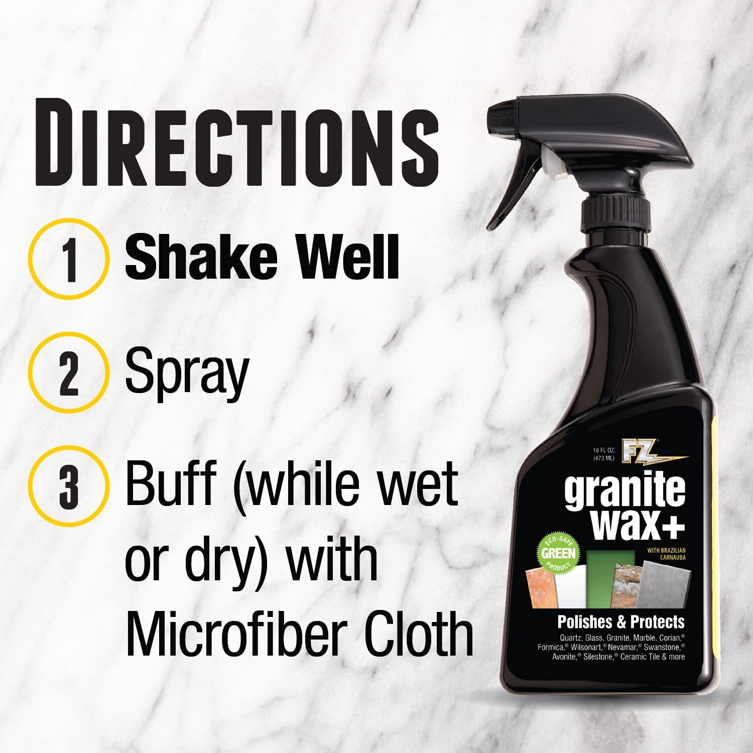 FZ Granite Wax Plus. Powerful Carnauba Wax Formula to Clean, Polish + Protect.
