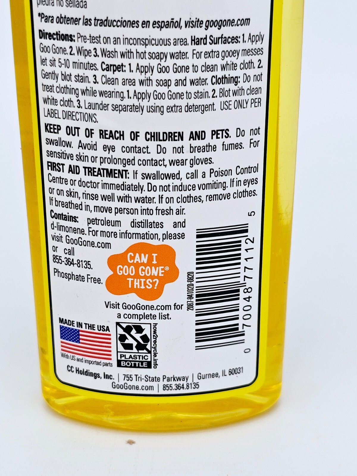 Magic Goo Gone Adhesive Remover Citrus Solvent Removes Gum Grease Tar 8oz Lot 2