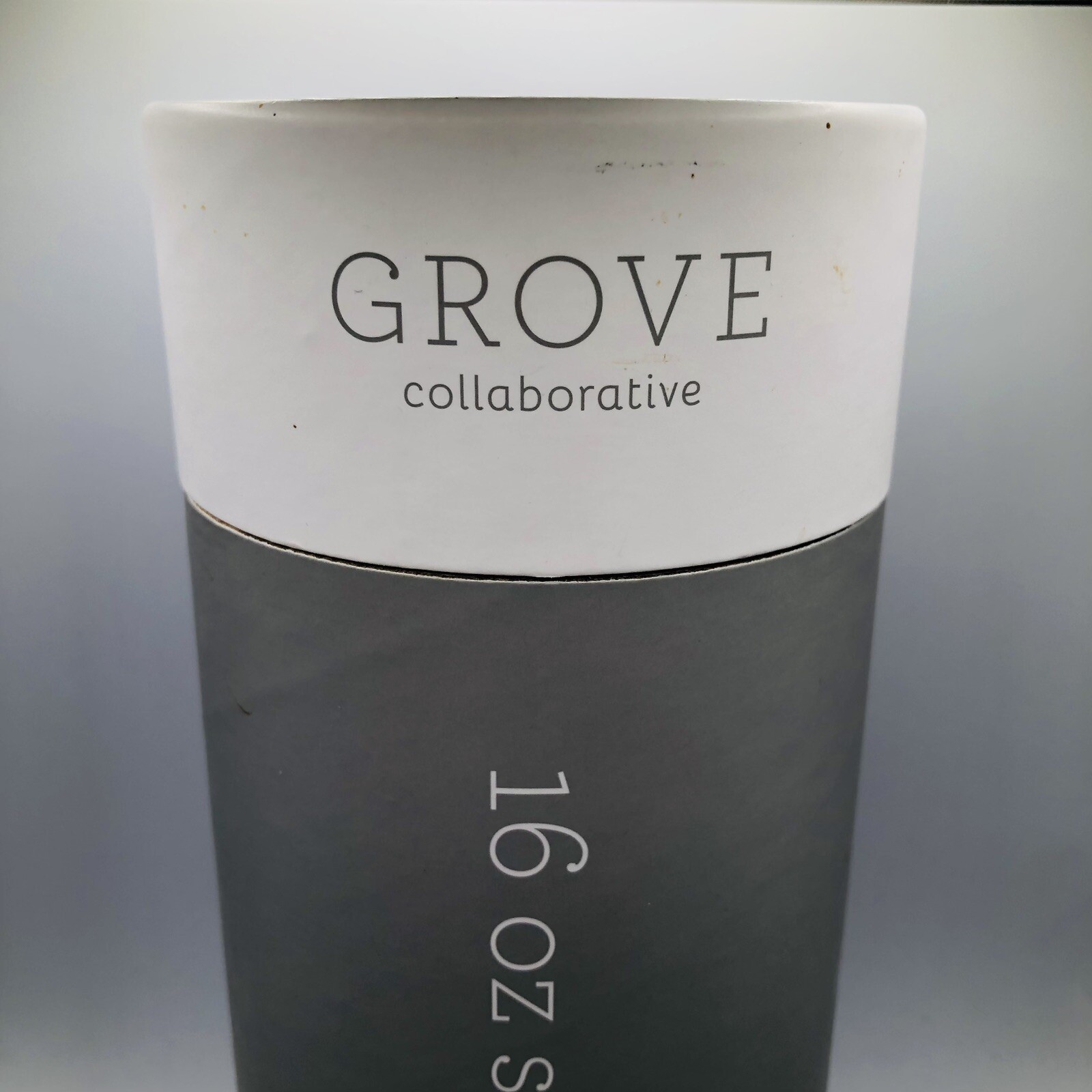 Grove Collaborative 16 oz Glass Spray Bottle With Silicone Light Gray Sleeve New