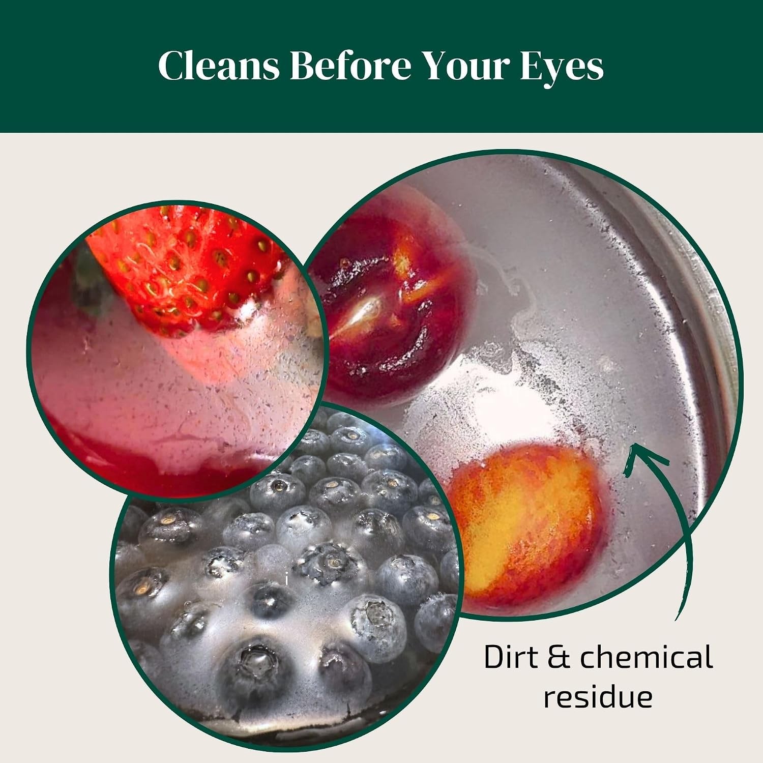 Fruit and Vegetable Wash Powder – Natural Produce Cleaner Removes Dirt and
